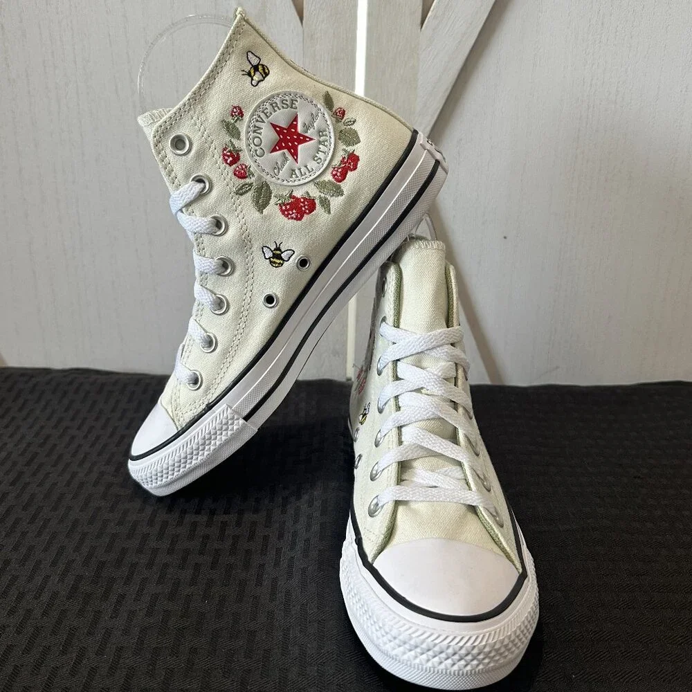 Limited Edition Converse Chuck Taylor All Star Hi Berry Buzz Sneakers - Picture 5 of 12